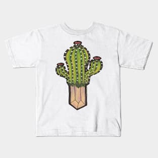 Cactus with crystal roots 2 Kids T-Shirt